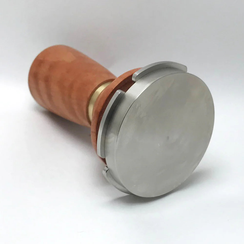 5 Star Pro - Flat - Red Gum Timber - Brass Ring - Coffee Tamper Co