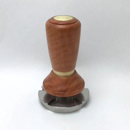5 Star Pro - Flat - Red Gum Timber - Brass Ring - Coffee Tamper Co