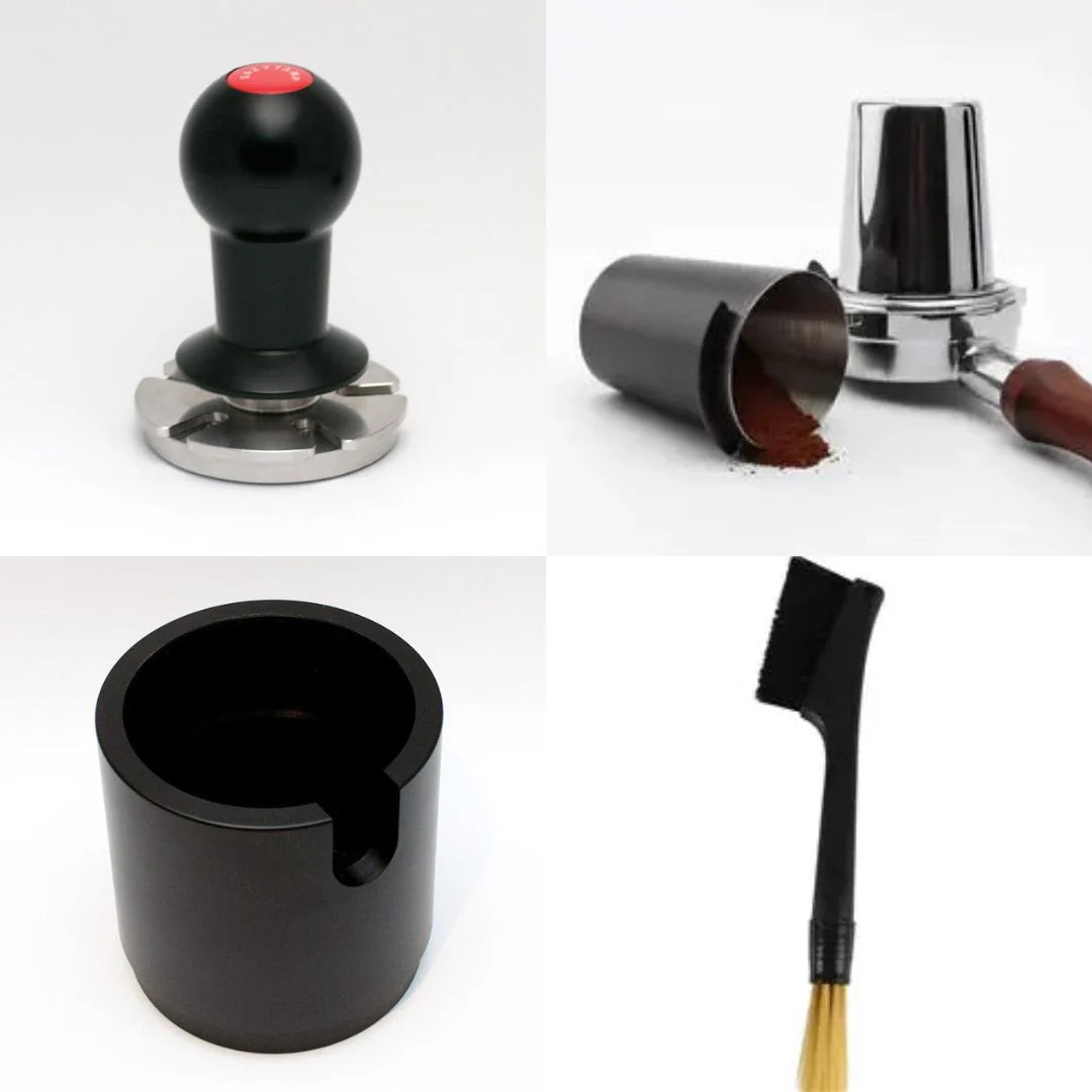 Bundle 1 - 5 Star Pro Coffee Tamper + Dosing Cup + Brush + Clean Cup - Coffee Tamper Co
