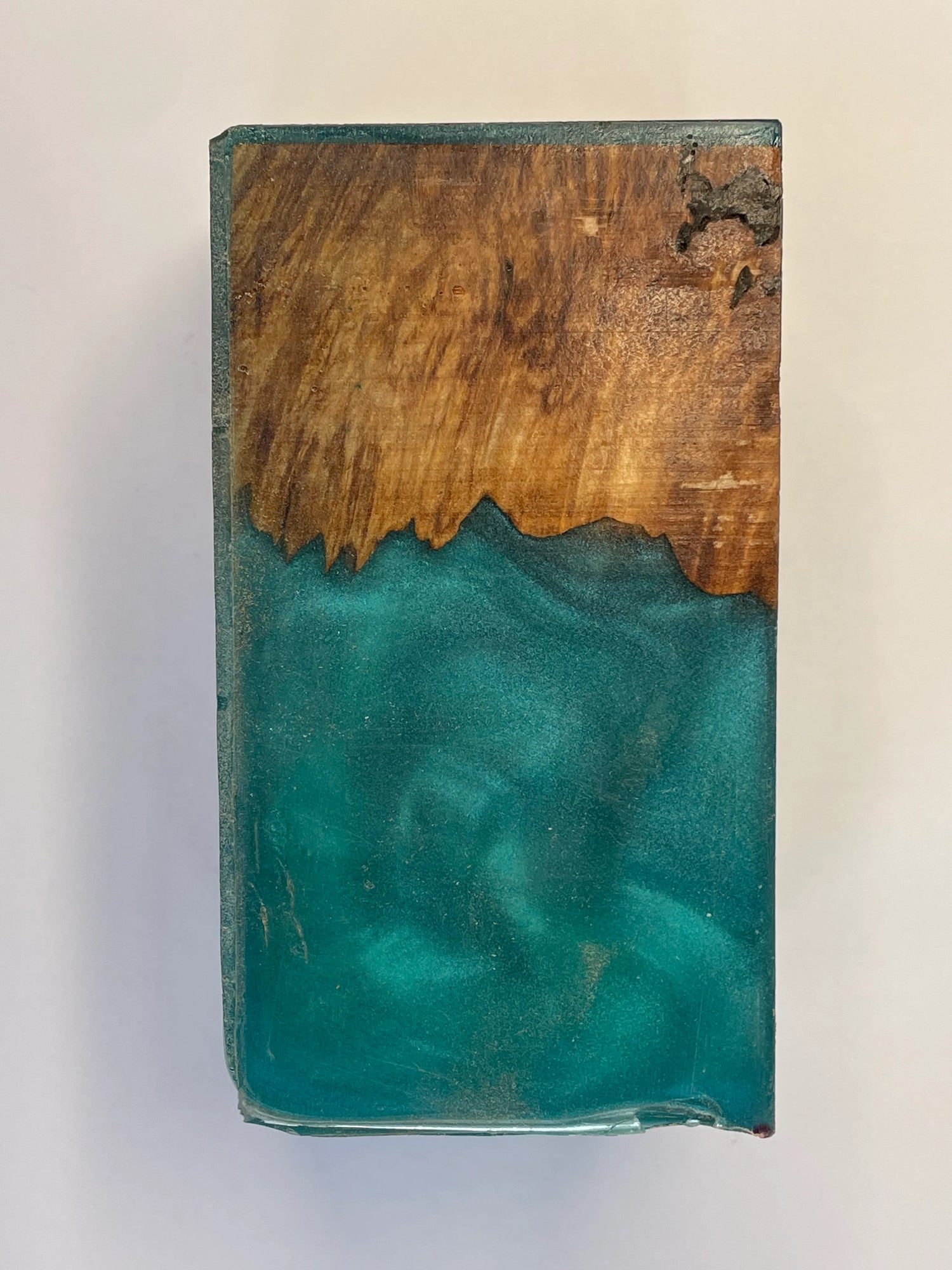 5 Star Pro - Flat - Unique Resin Burl Handle - Turquoise - Coffee Tamper Co