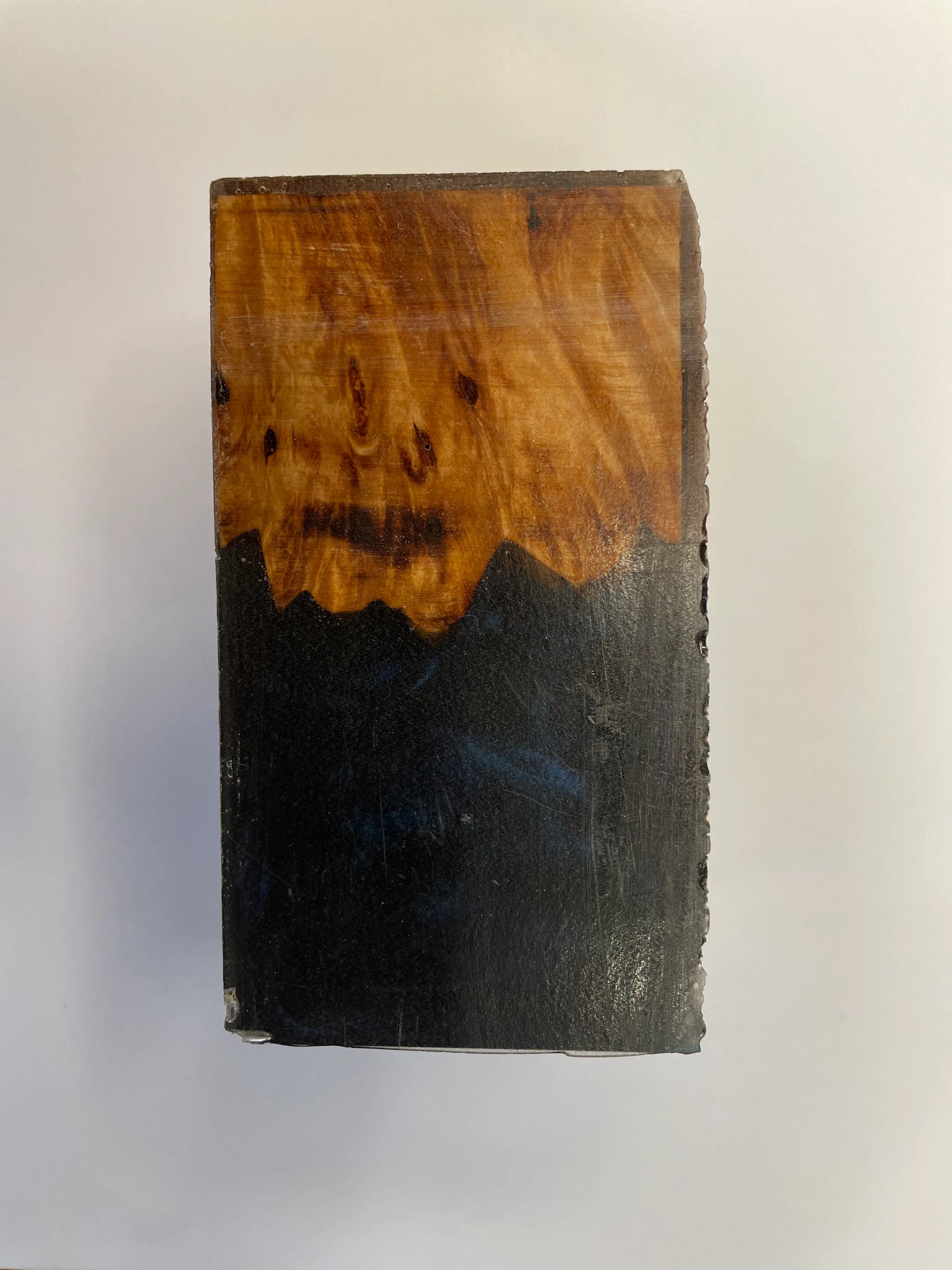 5 Star Pro - Flat - Unique Resin Burl Handle - Dark Purple/Dark Blue/Black - Coffee Tamper Co