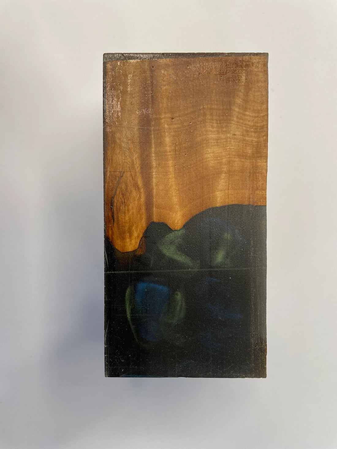 5 Star Pro - Flat - Unique Resin Burl Handle - Green/Dark Blue/Black - Coffee Tamper Co
