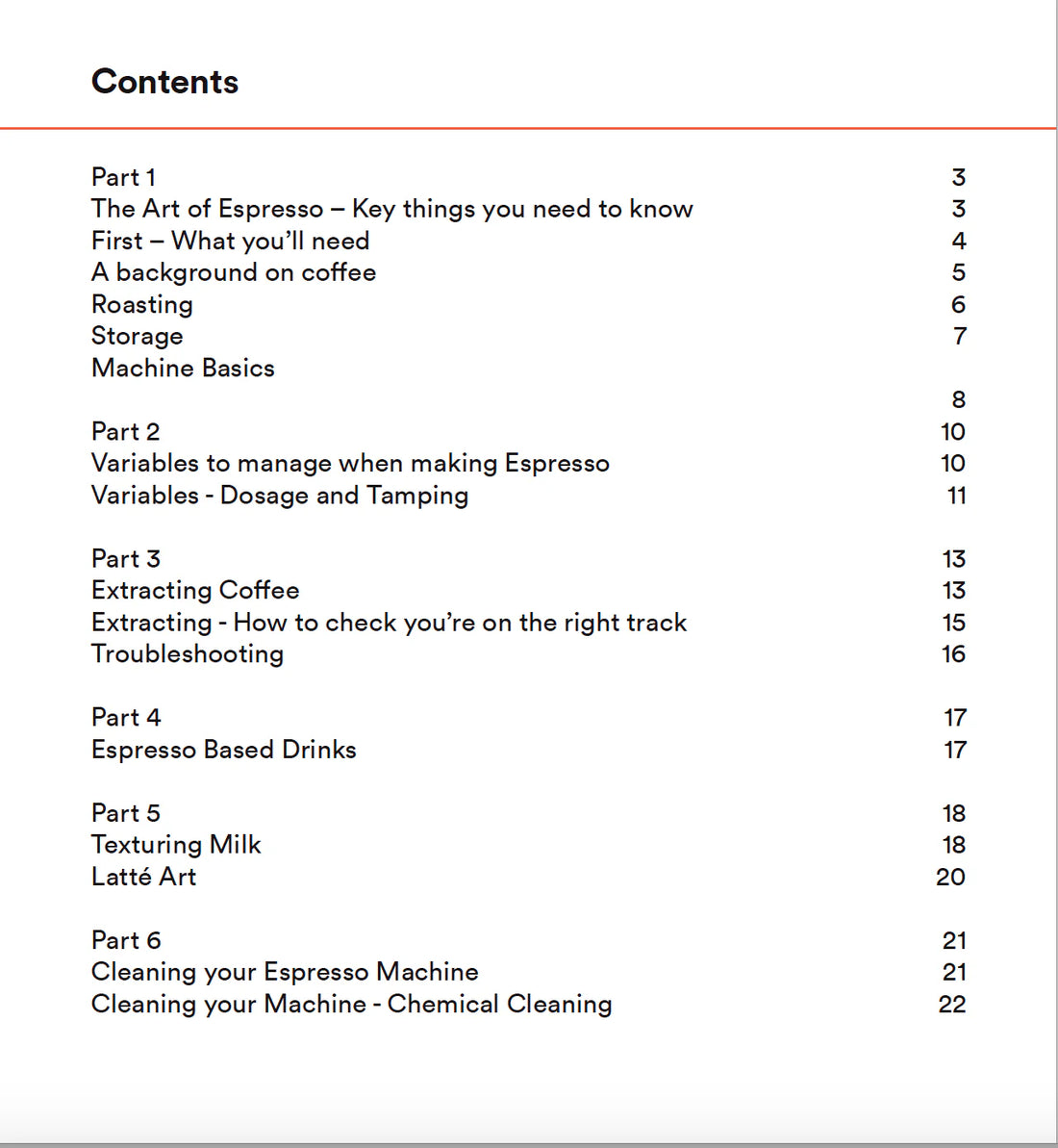 Barista &amp; Coffee Making Manual - Coffee Tamper Co