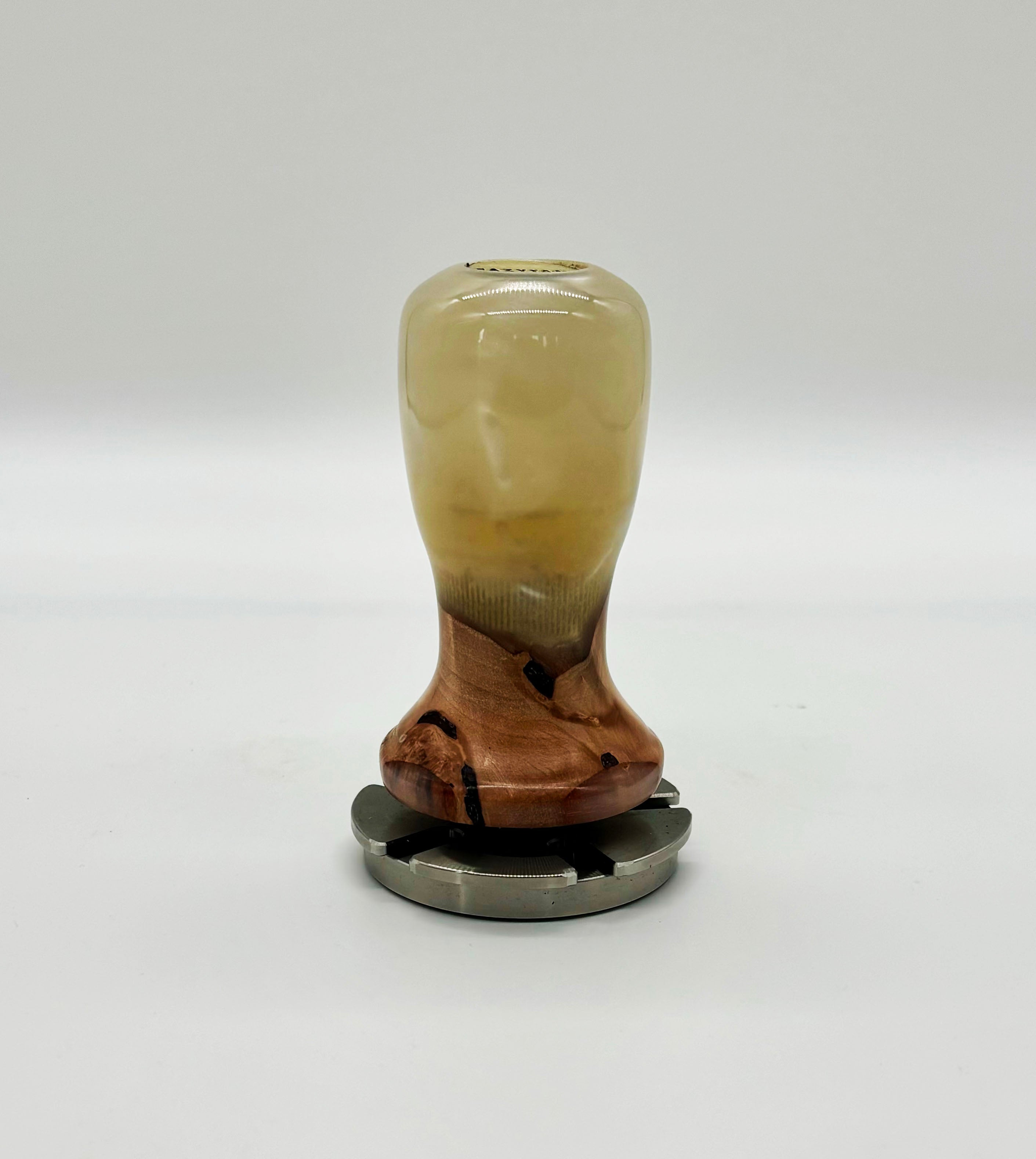 5 Star Pro - Flat - Unique Resin Burl Handle - White - Coffee Tamper Co
