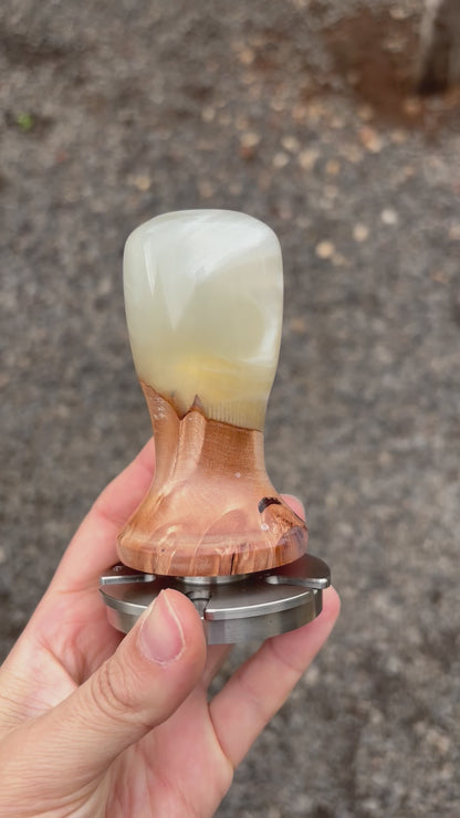 5 Star Pro - Flat - Unique Resin Burl Handle - White