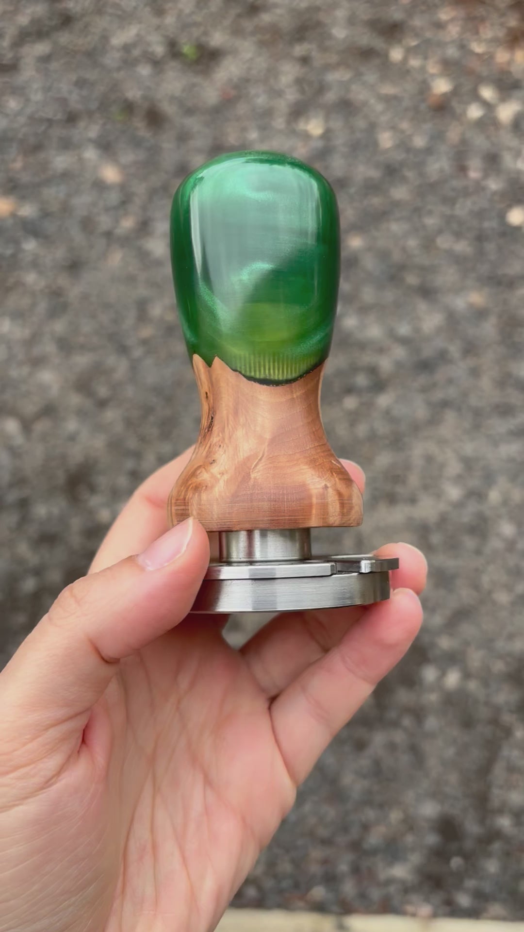 5 Star Pro - Flat - Unique Resin Burl Handle - Green