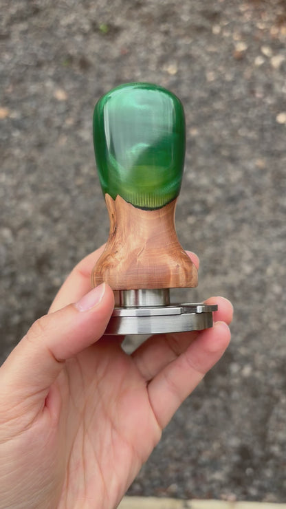 5 Star Pro - Flat - Unique Resin Burl Handle - Green