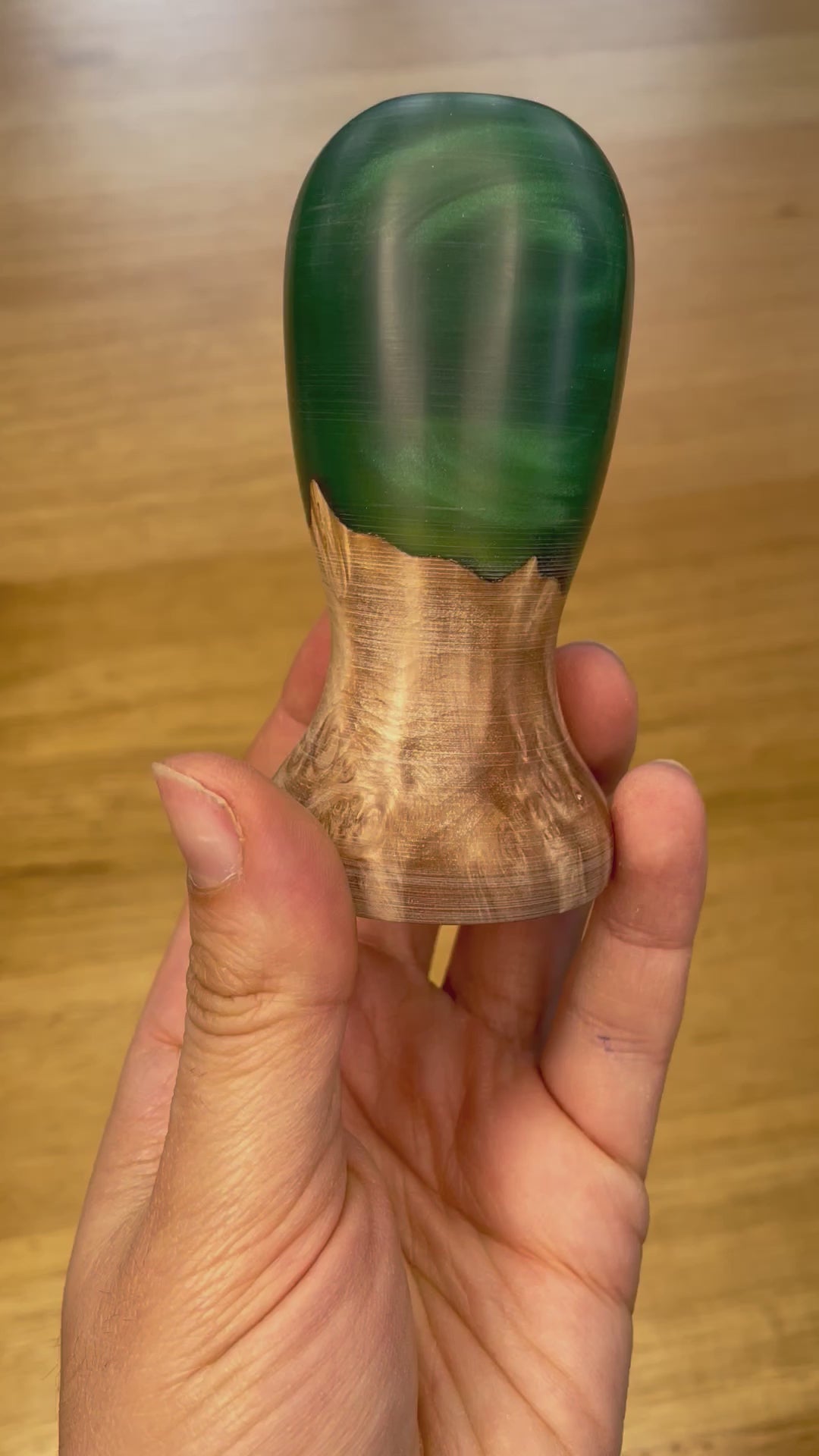 5 Star Pro - Flat - Unique Resin Burl Handle - Green