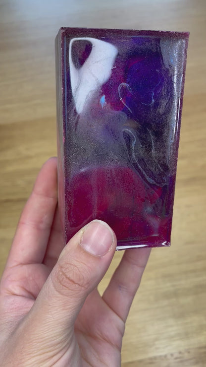 5 Star Pro - Flat - Unique Resin Burl Handle - Purple