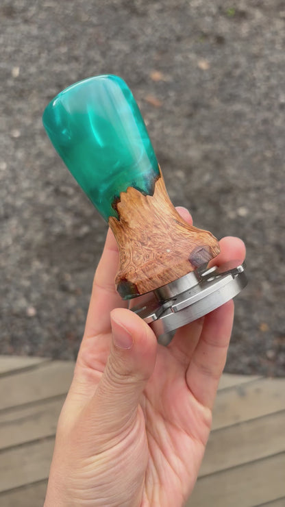 5 Star Pro - Flat - Unique Resin Burl Handle - Turquoise
