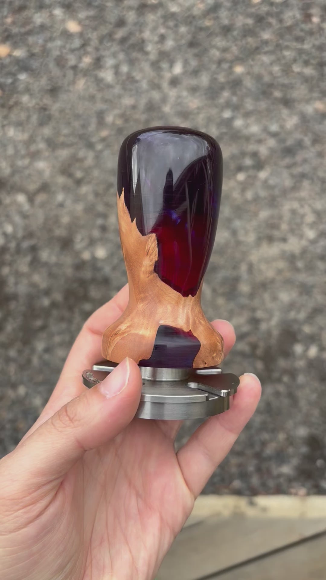 5 Star Pro - Flat - Unique Resin Burl Handle - Purple