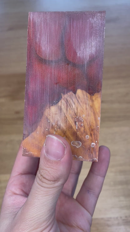 5 Star Pro - Flat - Unique Resin Burl Handle - Orange/Amber